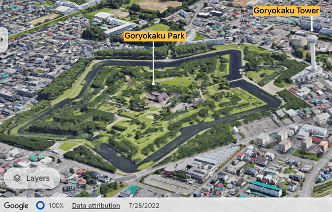 Goryokaku Map