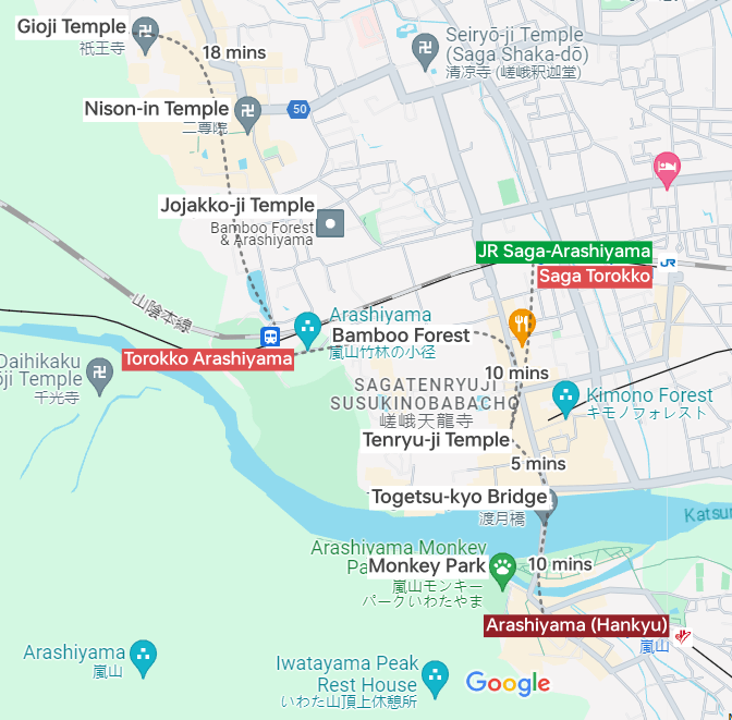 Arashiyama map