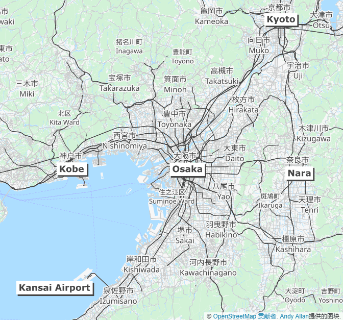 Kansai map