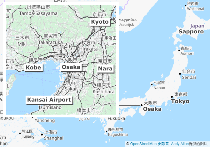 kansai map