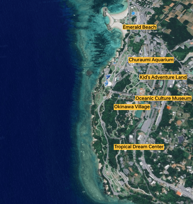 Churaumi Aquarium Map
