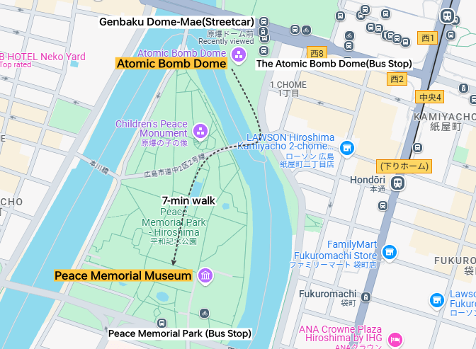 Atomic Bomb Dome Map