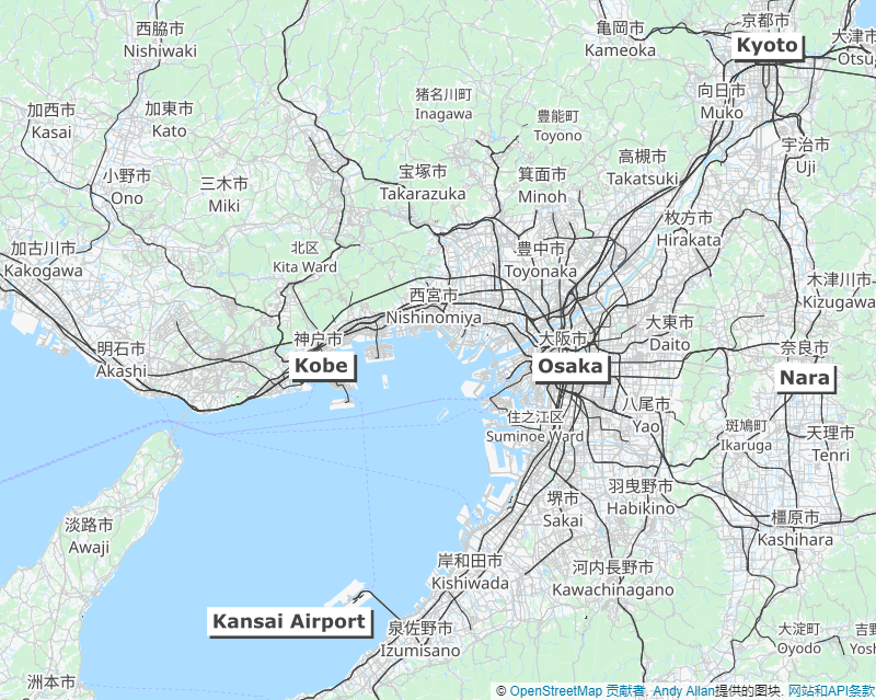 Kansai map